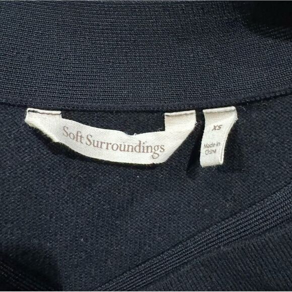 Soft Surroundings Wool Alpaca Black V Neck Sweater Women’s XS - Picture 2 of 3